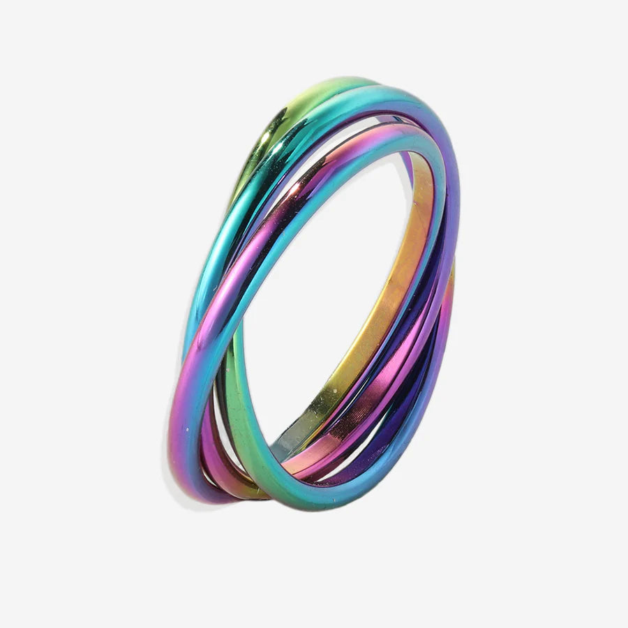 Interlocked Triple Rolling Ring