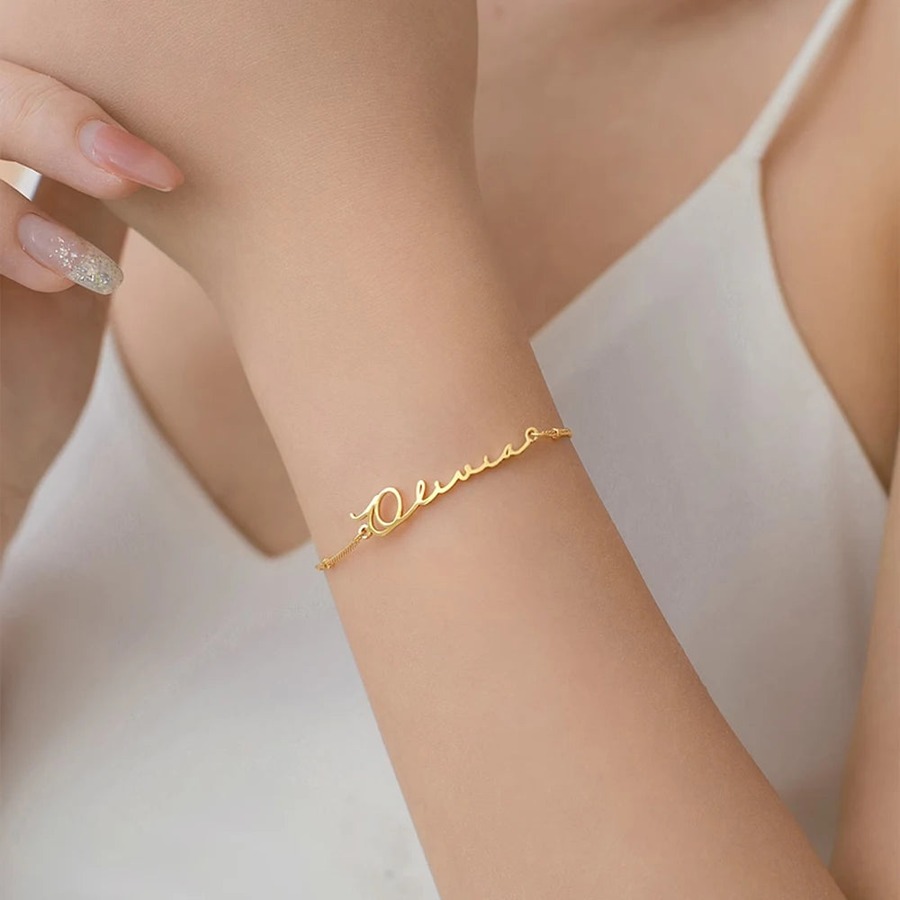 Pulseras de nombre personalizadas